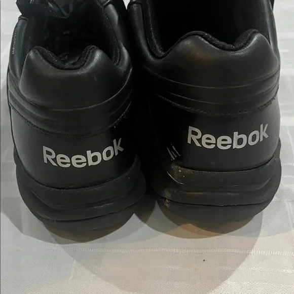 Reebok Women's Black Leather Athletic Shoes - Picture 4 of 6